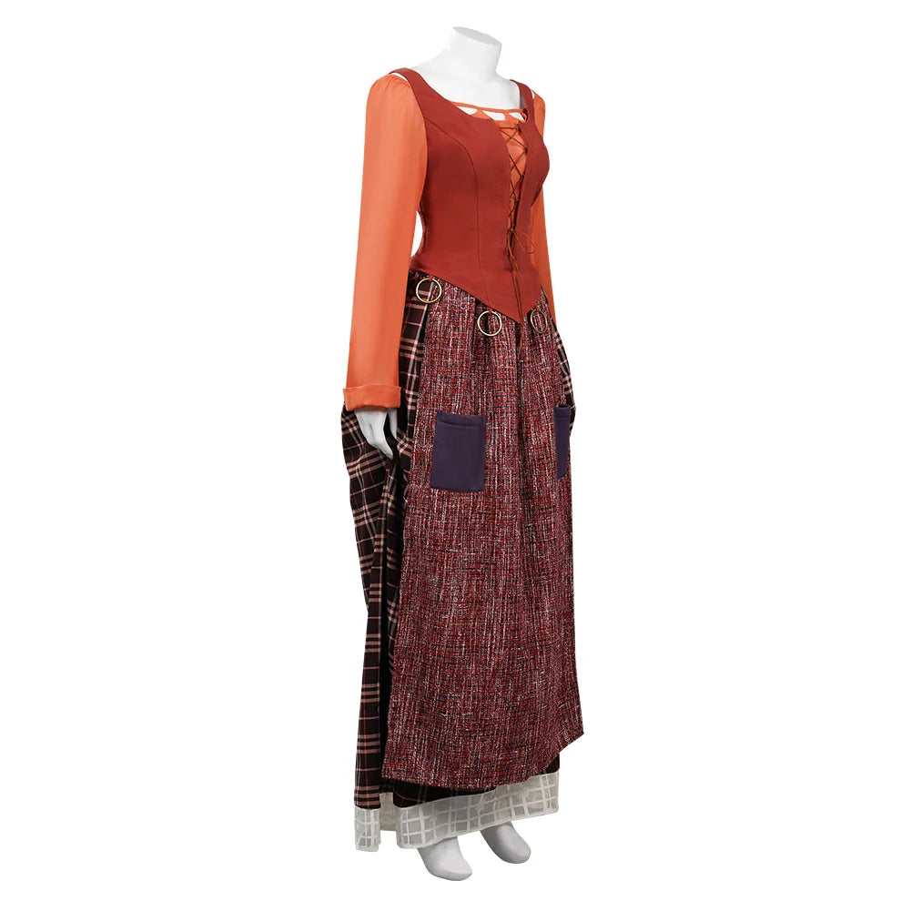Hocus Pocus Movie Sanderson Sisters Witch Costumes Cosplay Outfits Halloween