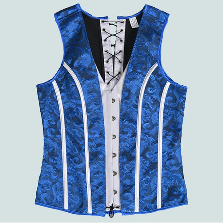 Men's Formal Boned Waistcoat Corset Vest Lace Up Burlesque Performance Stage Costume