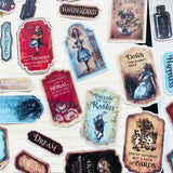 Vintage Alice In Wonderland Theme Scrapbooking Stickers
