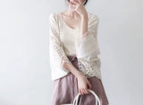 Faith's Cotton Linen Open Stitch Embroidered Summer Cover-Ups