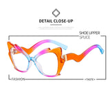 Blue Light Reading Glasses Butterfly Cat Eye Glasses Frame Clear Lens