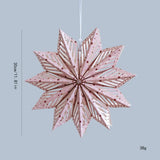 Paper 3D Christmas Tree Lampshade Hanging Snowflake Shape Star Decorative Lampshade Ceiling Pendant 30cm
