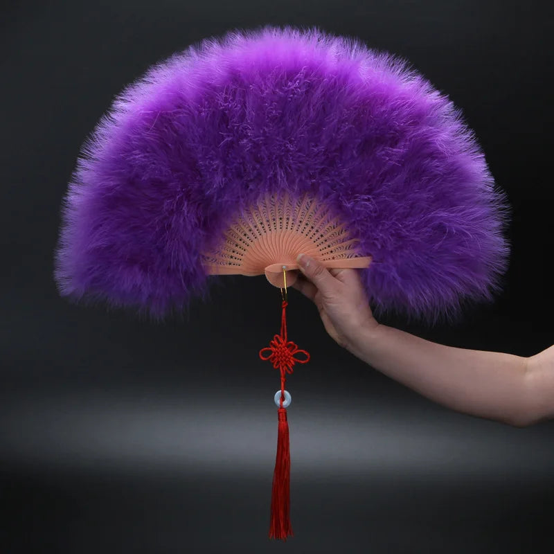 Feather Folding Fan