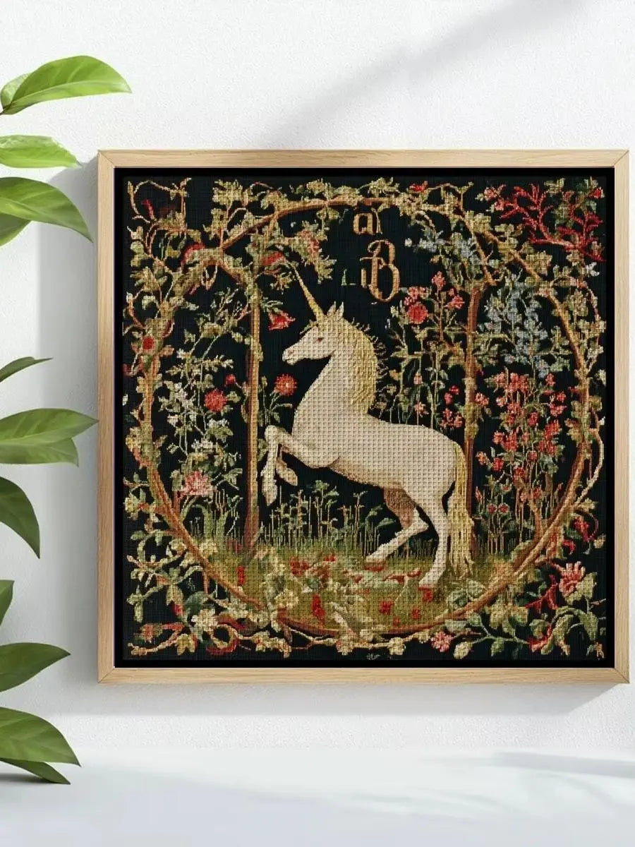 Unicorn 30X30CM Stamped Cross Stitch DIY Kit 11/14/16CT