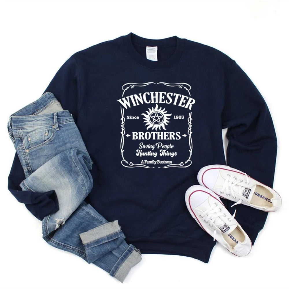 Supernatural Sweatshirt Sam and Dean Winchester Fan Sweater Pullover Jumper