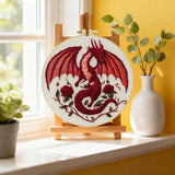 Red Dragon DIY Embroidery Kit for Beginners