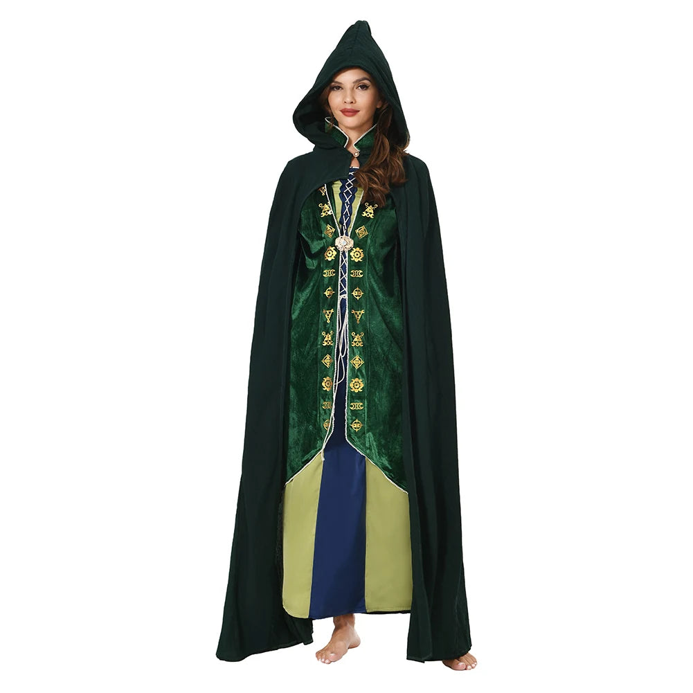 Hocus Pocus Movie Sanderson Sisters Witch Costumes Cosplay Outfits Halloween