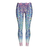 Mermaid Printed Long Sleeve Swimwear Set Surfing Swimsuit Rash Guards and Leggings