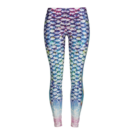Mermaid Printed Long Sleeve Swimwear Set Surfing Swimsuit Rash Guards and Leggings