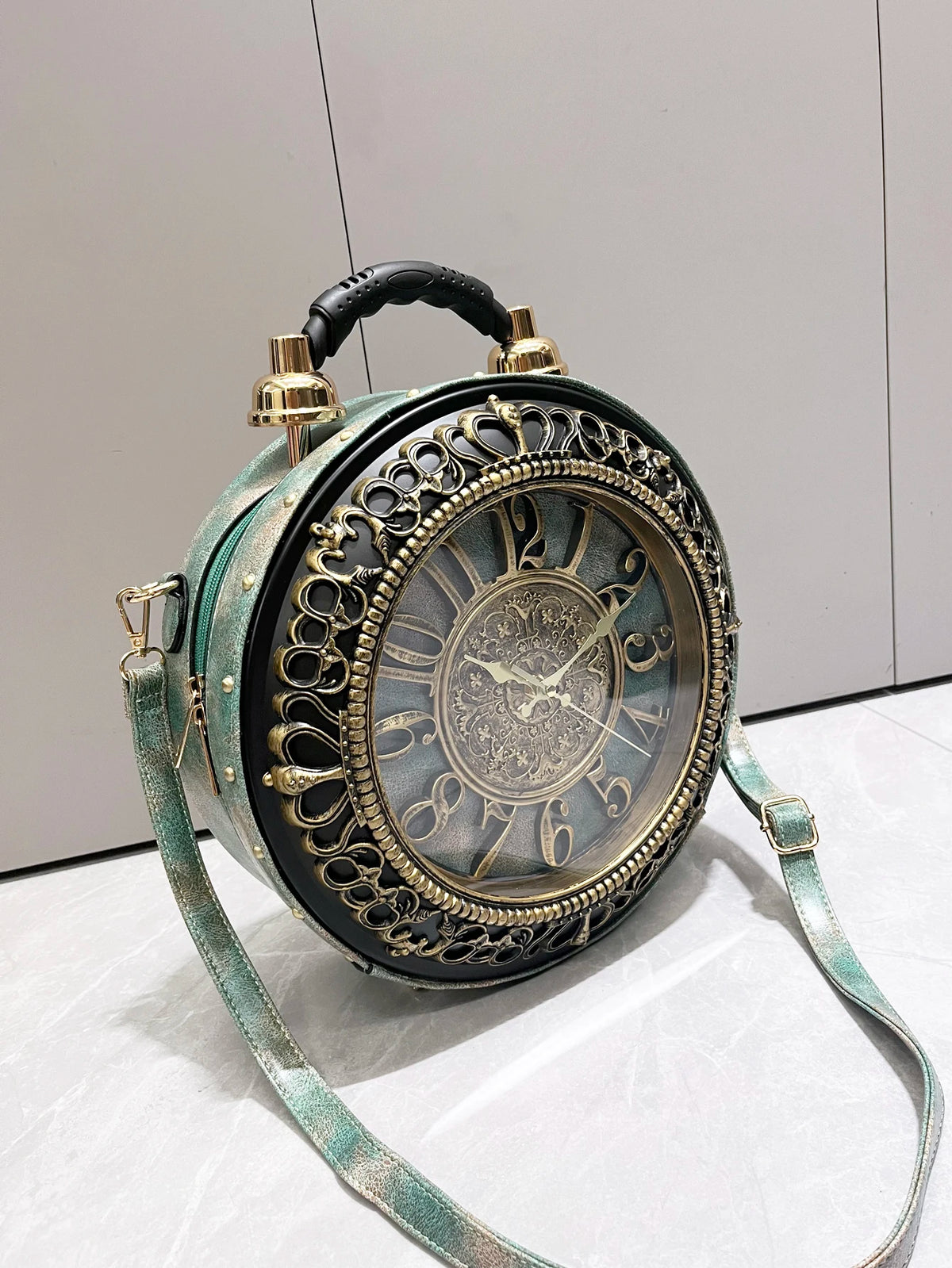 Steampunk Station Clock Handbags Shoulder Bags