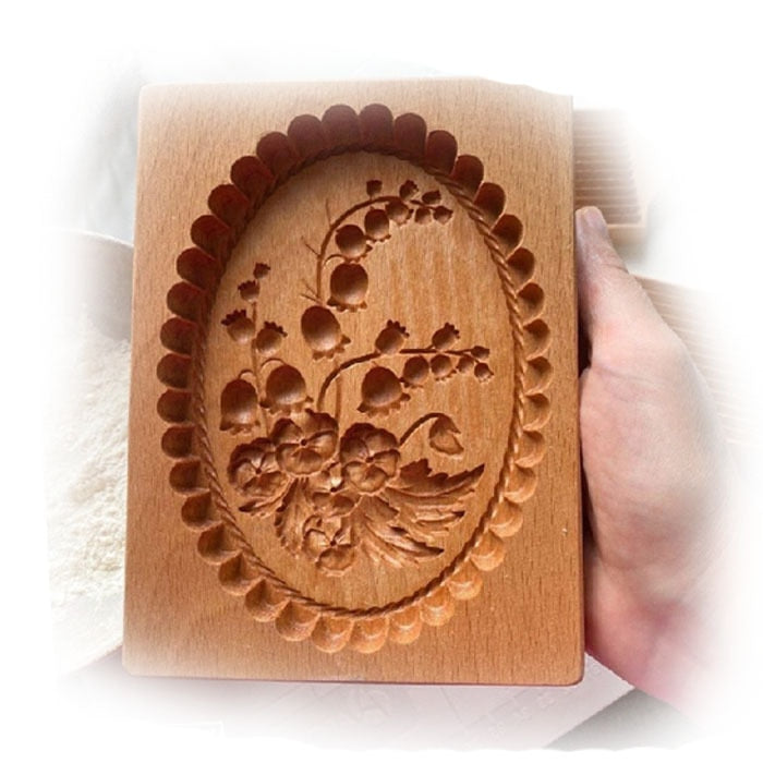 Wooden Shortbread Mould Cookie or Clay Embossing Moulds