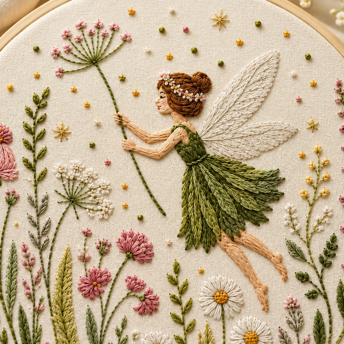 Flower Fairy DIY Embroidery Kit for Beginners