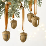 6PCS Iron Christmas Bell Pendant Crisp Sound Pinecone Bell Wind Chimes