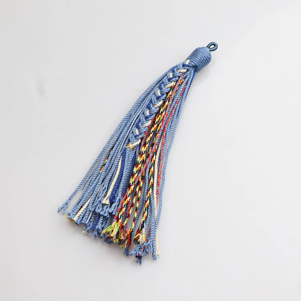 11cm Hand Twisted Cotton Thread Tibetan Style Tassel DIY Bookmark Crafts Jewellery Making Accessories Pendant DIY Car Decoration