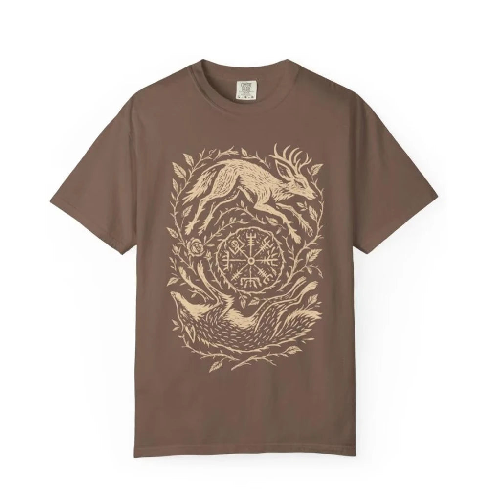Fox Yin Yang T-Shirt Witchy Forestcore Tee
