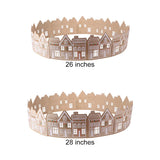 Gingerbread Houses Christmas Tree Collar with LED Lights Xmas Tree Skirt PVC Reusable Xmas Tree Base Cover