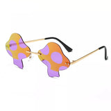 Fungi Funglasses Mushroom Rimless Sunglasses
