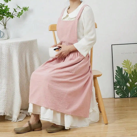 Maker's Apron Cotton Linen Gardening Kitchen Pinafore Aprons