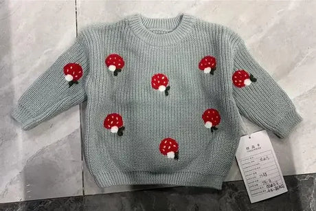 Childrens' Embroidered Mushroom Sweater