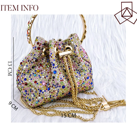 Diamond Confetti Pointed Shoes and Matching Bag Party Heels