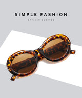 Zebra Stripe Oval Sunglasses