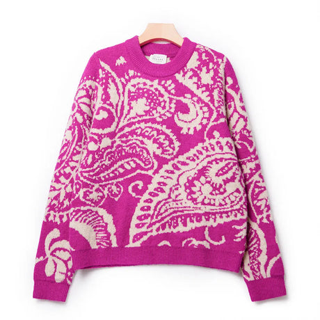 Tropical Winter Sweater Wool Mohair Blend