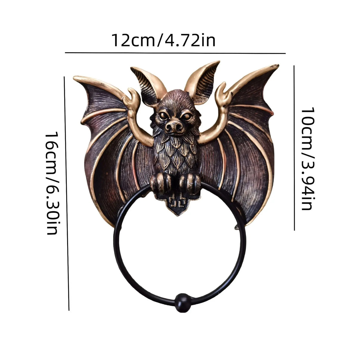 Halloween Bat Door Knocker Wall Decoration Resin Door Decor