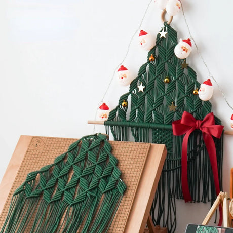 Mimi's Macrame Christmas Tree Wall Hanging Handmade Boho Decoration