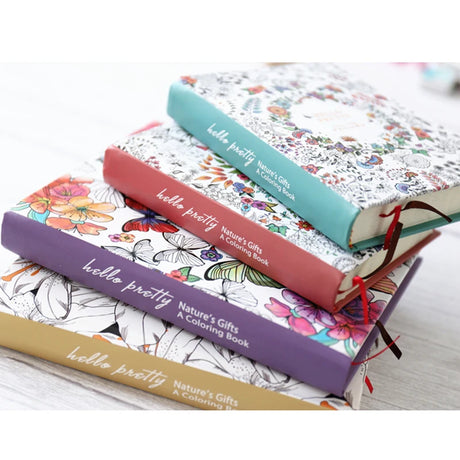 Colouring Notebooks Hardcover Art Journal 148 Sheets Illustrated Diary