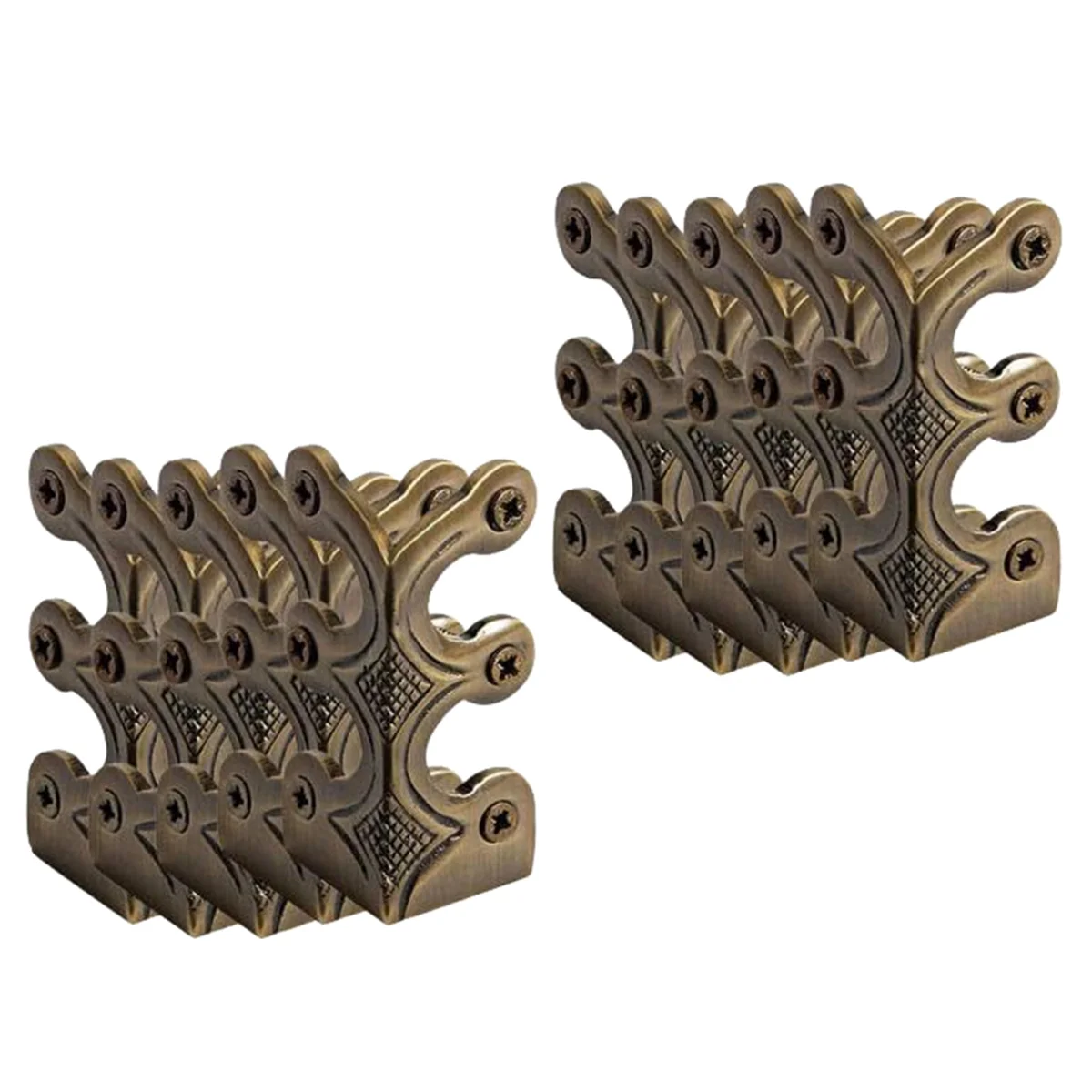 10PC Skiffers Baseboard Corner Protectors Solid Brass Skirting Board Corner Protectors
