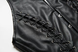 Vampira Draven's Lace-Up Steel Boned PU Corset