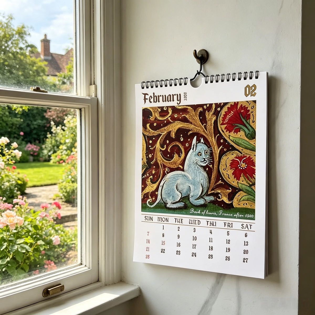 2027 Ugly Medieval Cats Wall Calendar 12 Months