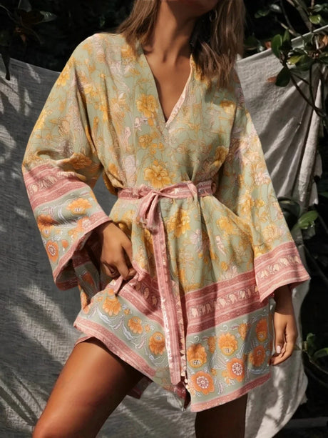 Mari's Boho Cover Up Short Kimono