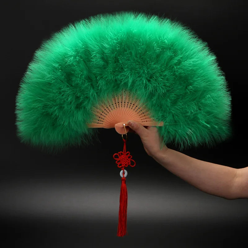 Feather Folding Fan