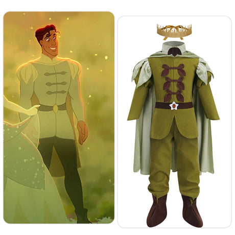 Frog Prince Naveen Boy Costume Tiana Cosplay