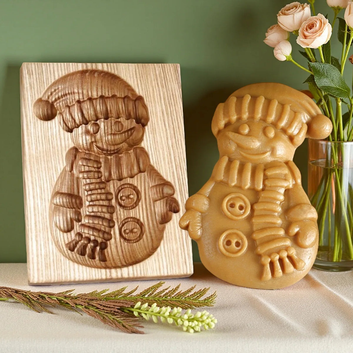 Norwegian Christmas Wooden Cookie Moulds Gingerbread Cookies Mould Press Bakery Baking Tools