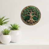 Magical Tree of Life Celtic Art 2D Printed Circular Metal Decorative Sign