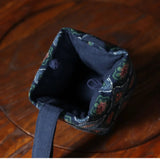 Padded Cotton Teacup Storage Bag Ceramic Glass Drawstring Bags Portable Organiser