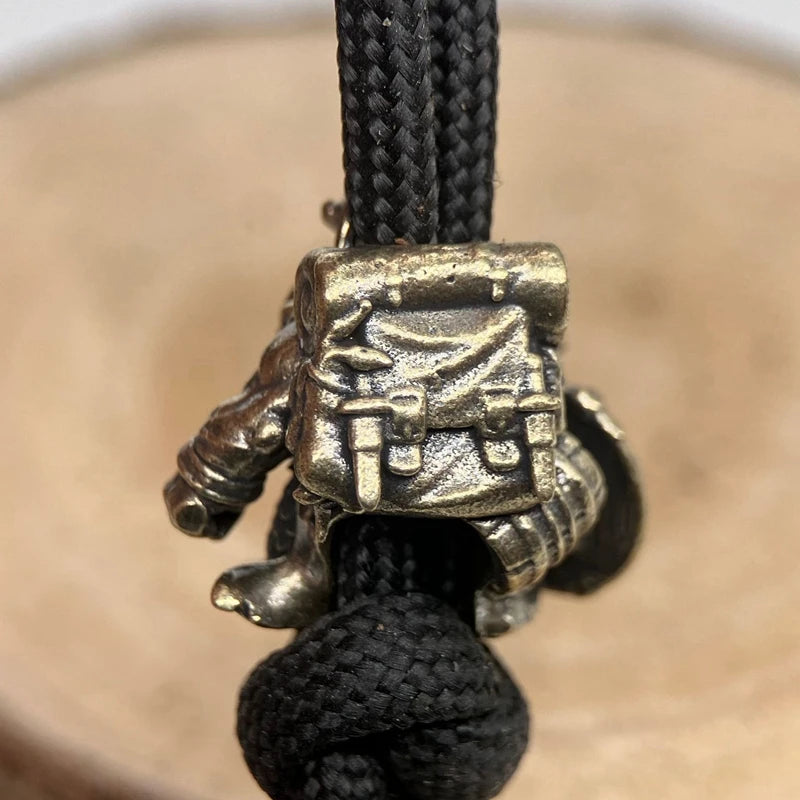 Dwarf Brass Paracord Beads Lanyard Dreadlock Beard Bead