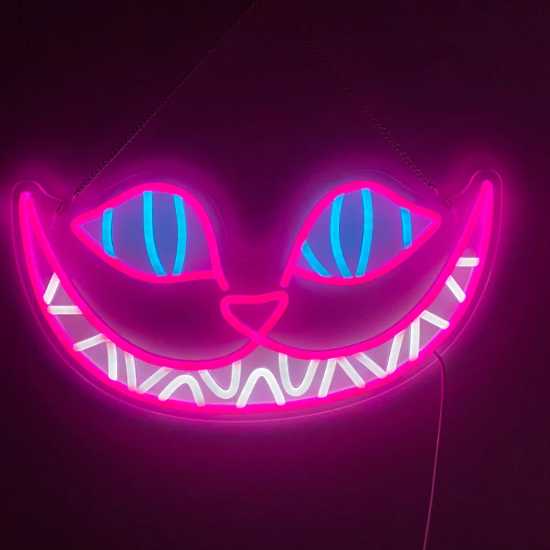 Cheshire Cat LED Neon Wall Art Halloween Decoration