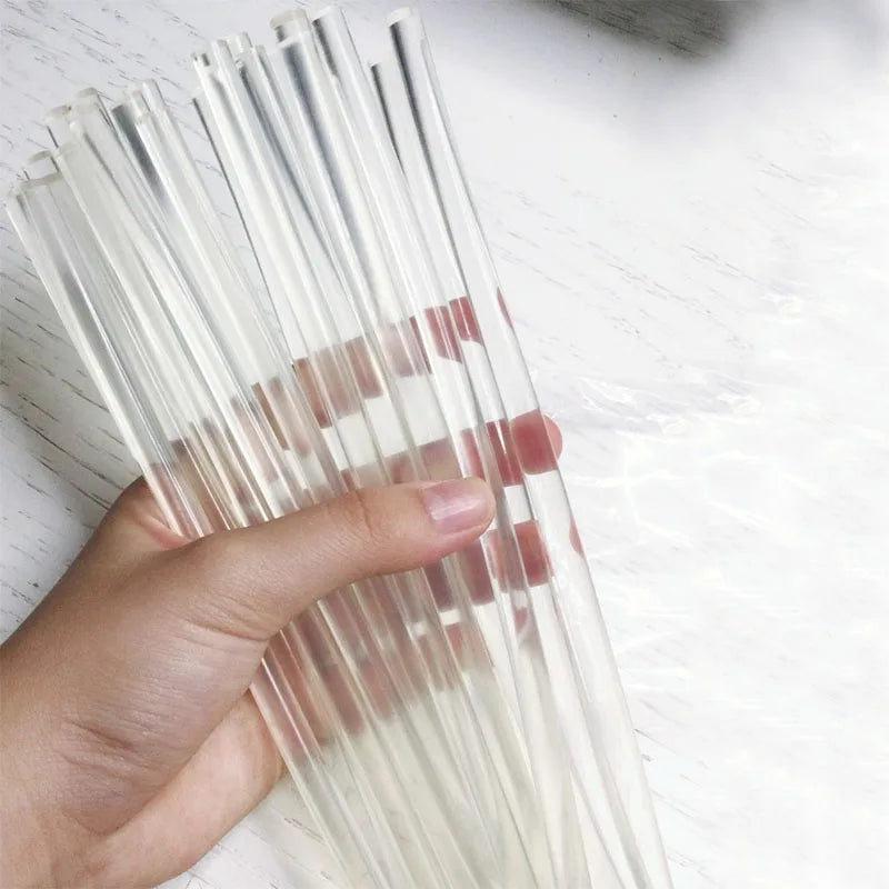 10pcs Crystal Clear Wax Seal Sticks for Glue Gun Sealing Wax Sticks, 14mmx7mm Sealing Wax Sticks for Wax Seal Stamp