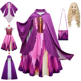 Hocus Pocus 2 Costume Girls Sanderson Sisters Children Sarah Witch Dress