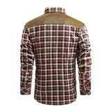 Woodsman Cotton Plaid Jacket Warm Winter Corduroy Patchwork Shirts Fleece Lined