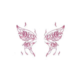 Pink Flame Wings Temporary Tattoo