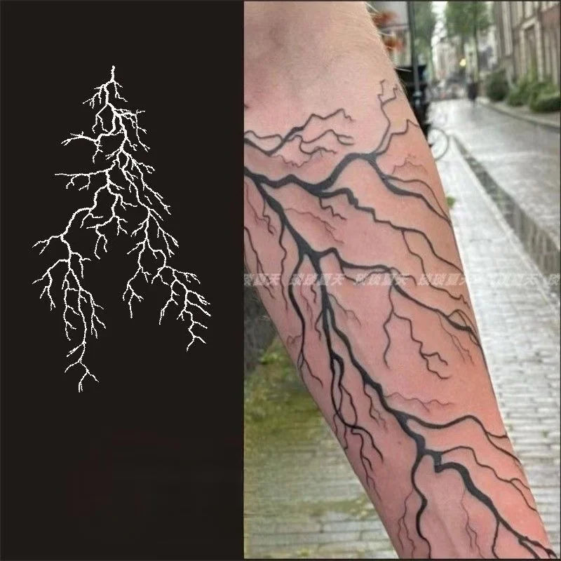 Temporary Tattoo Sticker Arm Neck Fissured Blood Vessels
