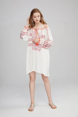 Mirai's Embroidered Boho Dress