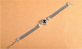 The Gate Keeper's S925 Sterling Silver Bracelet Amethyst Smoky Quartz Flat Woven-chain Jewellery