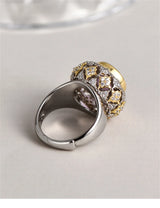 The Eye of Joy S925 Sterling Silver Ring Natural Amethyst Zircon