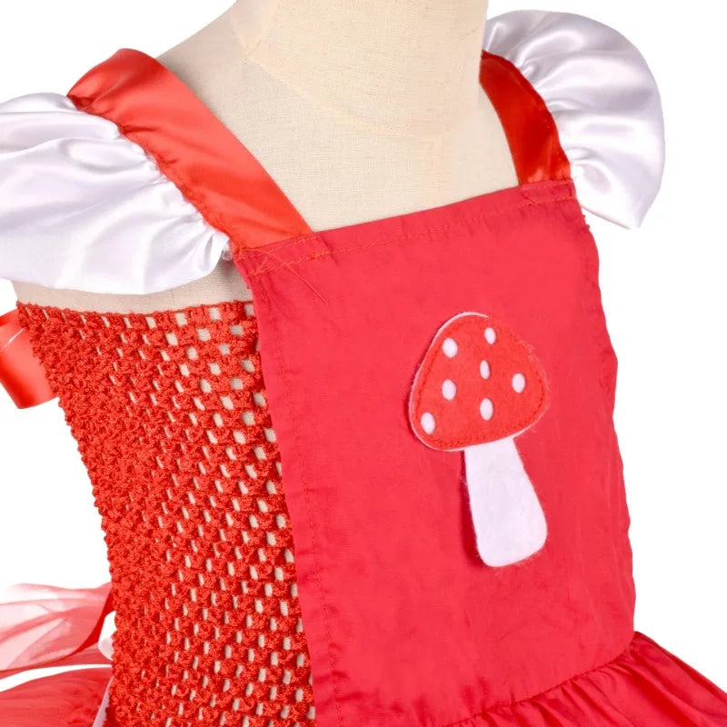 Girls Mushroom Dress Cosplay Costume Set