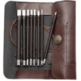 ‌8pcs Tungsten Steel Carving Chisels Set - Leather Handle & Bag for Stone/Wood/Metal Engraving